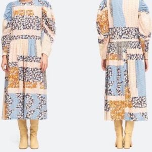 Sea NY Sydney Patchwork Midi Dress